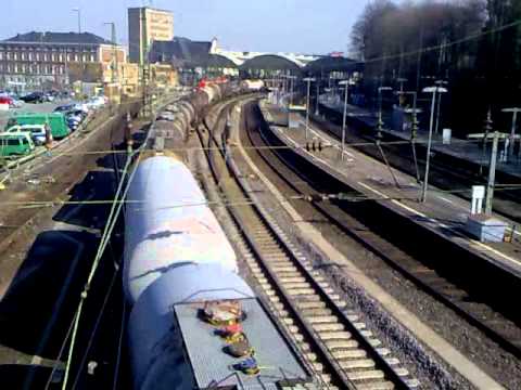 Güterzug durch Aachen Hbf