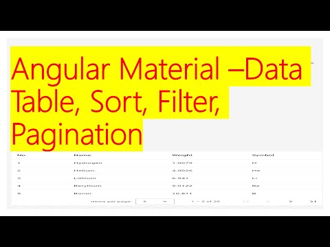 Angular Material Data Table Sort Filter Paginate Tutorial