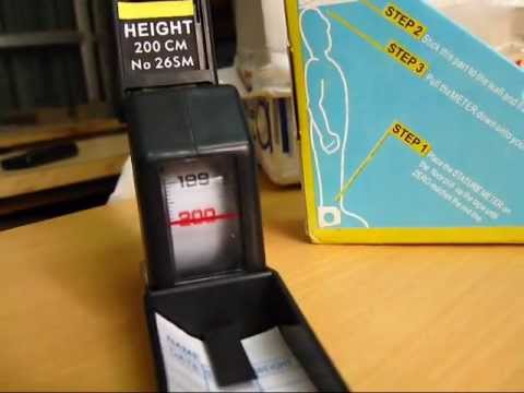 Measuring Height using Stature Meter 