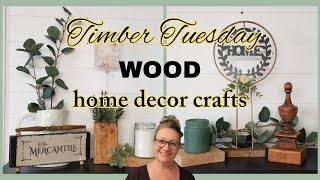 TIMBER TUESDAY WOOD  PROJECTS FOR HOME DECOR!~Scrap Wood Diys~Spindle Upcycles~Pottery Barn Inspo