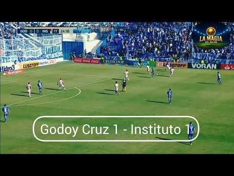 Godoy Cruz 1 - Instituto 1... Goles de Luna a los 44' y de Fernández a los 50' 