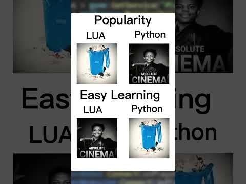 LUA vs Python be like #lua #python #versus #shorts #shortsfeed #fyp #coding