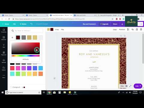 How To Canva DIY Wedding Invitation and Menu - Styling...
