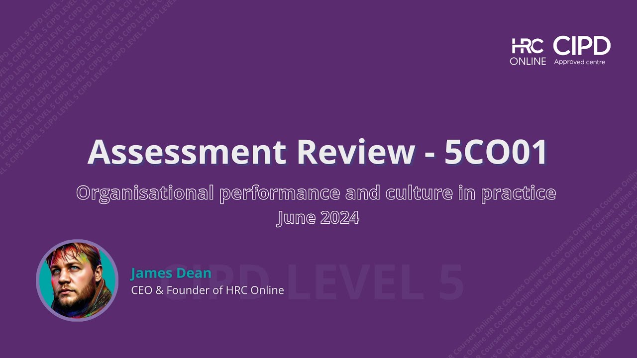 NEW  - June 2024 - 5CO01 Organisational Performance and Culture in Practice