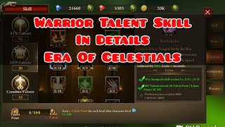  Warrior Talents Skill In Details  Era Of Celestials
