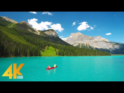 Beauty of Canadian Nature - 4K Relaxation Film - Incredible Mountain Lakes and Peaks - Part #9