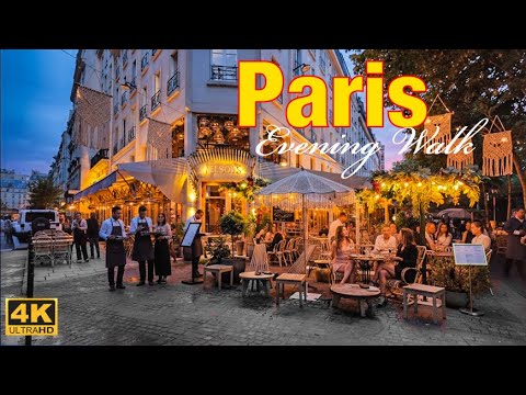 Paris, France🇫🇷 - Paris Evening Walk 2025 - 4K 60fps Walking Tour  | Paris 4K | A Walk In Paris
