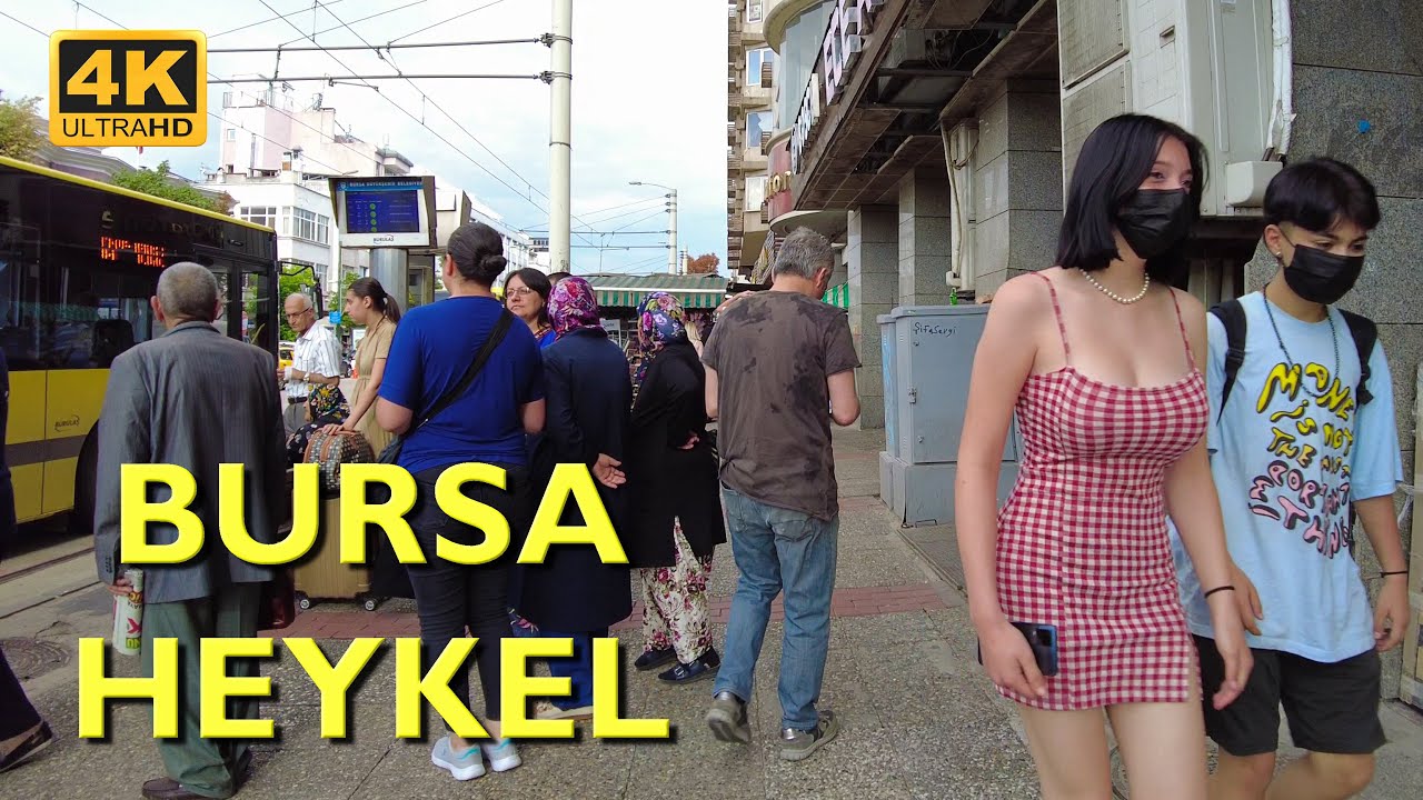Bursa Walking Tour 4K UHD 50fps | Grand Mosque - Grand Bazaar | Bursa city walk
