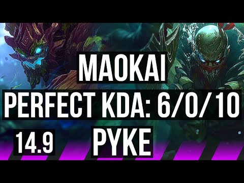 MAOKAI & Ashe vs PYKE & Kalista (SUP) | 6/0/10, 800+ games, Dominating | EUW Master | 14.9