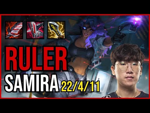 RULER - SAMIRA vs. KAI'SA ADC | KR GRANDMASTER | PATCH 10.25 | PENTAKILL