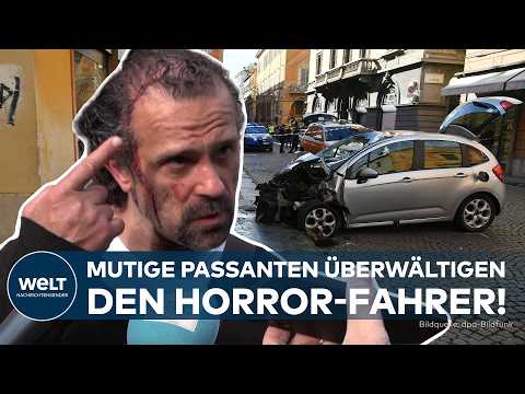 Video Thumbnail: AUTO-ANSCHLAG IN MODENA: Autofahrer rast in Menschenmenge und zückt Messer!
