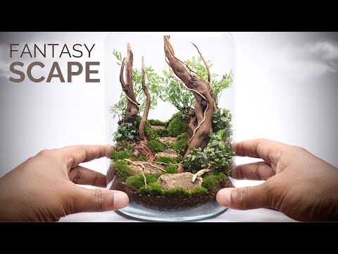 Fantasy Terrascape (fantasy themed terrarium build)