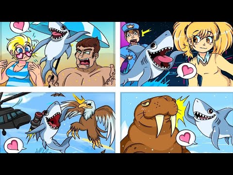 Porbeagle wants to be a friend - Hungry Shark World