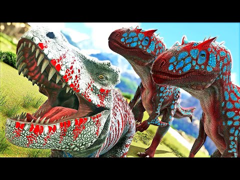 TARBOSAURUS WILL NOT RESIST IF IT CONTINUES TO BE HUNTED BY THEM! ARK DINOSAURS EVOLVED