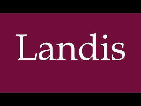How to Pronounce ''Landis'' Correctly in German