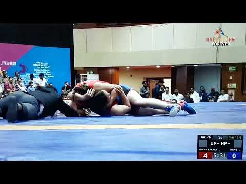 WW 76KG GOLD MADEL DIVYA KAKRAN (UP) VS RANI (HP) / 36th national game 2022 Gujarat