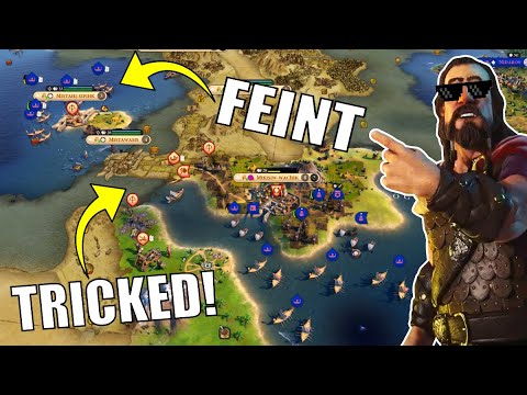 Civ 6 | I Tricked The Entire Cree Army With This One Feint!! – (#2 Deity Norway Civilization VI)