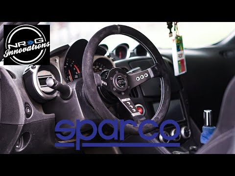 370z Sparco Quick Release Steering Wheel INSTALL!!