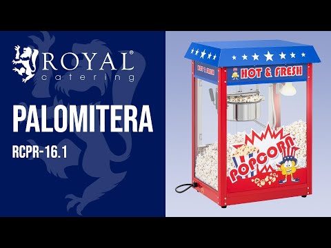 vídeo - Palomitera profesional - estilo USA - 5 kg/h - 1500 W