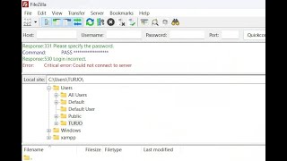 Download the video "How to fix critical error in FileZilla could not connect to server response 530"