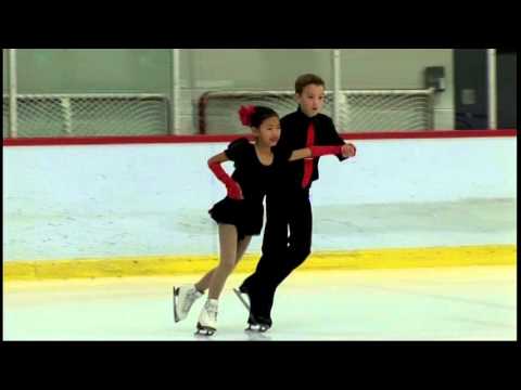 Patin danse en sur tracé en couple - Baby Blues - Émy et Benjamin (28 nov 2015)