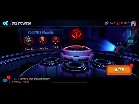 Marvel Strike Force - Iceman Orbs Opening and Red Star Opening - MSF