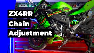 2024 Kawasaki ZX4RR Chain Adjustment