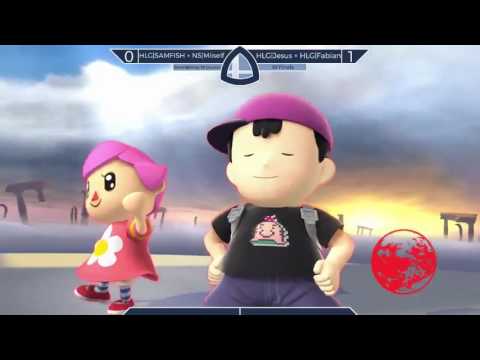 Sm4sh@Mines 36 - HLG|SAMFISH + NS|Miiself Vs. HLG|Jesus + HLG|Fabian - Doubles Winners Finals