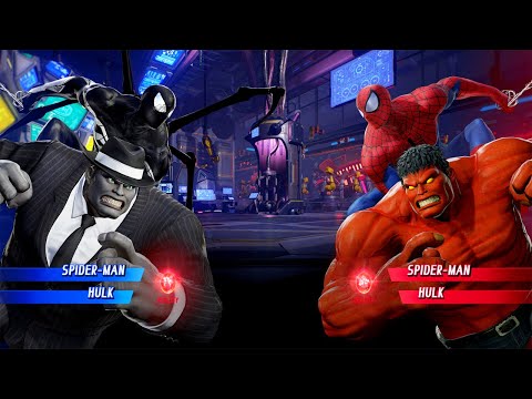 Spider-Man & Hulk VS Spider-Man & Hulk (Very Hard) - Marvel vs Capcom | 4K UHD Gameplay