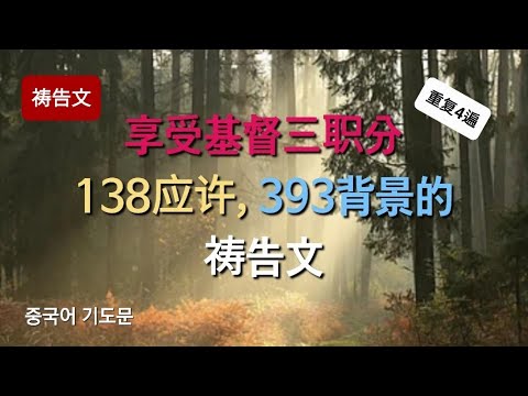 🕎 [祷告文] 享受基督三职分, 138应许, 393背景的祷告文