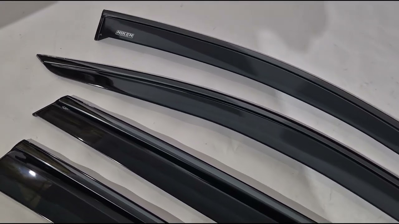Audi Q7 2015–2026 Logu vēja deflektori ar melnu moldingu Niken Luxury (4 gab.) Video 1