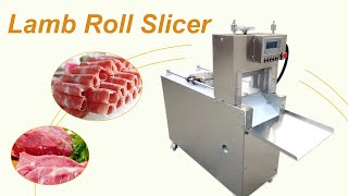 Automatic frozen meat cutting slicing machine | lamb roll slicer