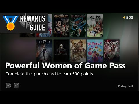 Powerful Women of Game Pass (Top 10) Punch Card Rewards Guide for Microsoft Rewards on Xbox