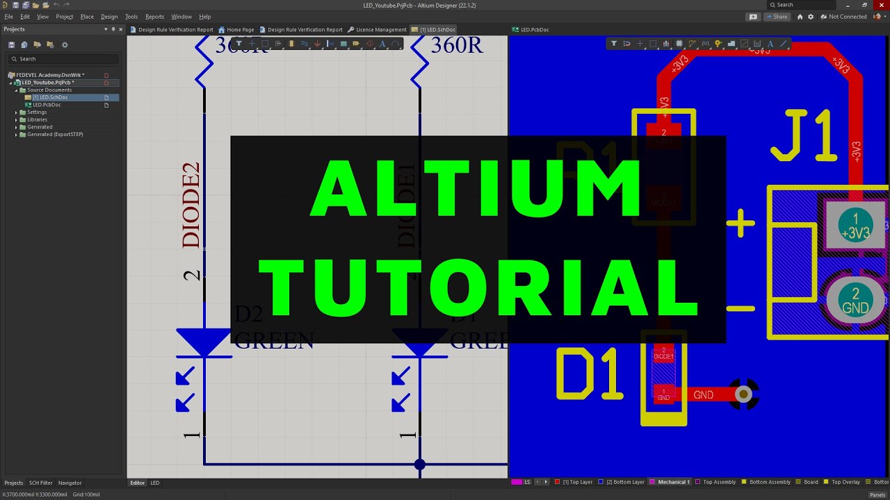 Altium Designer 22 Tutorial - Quick & Easy |  Step by Step