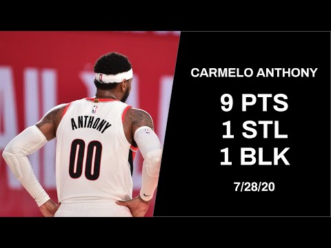 Carmelo Anthony Highlights vs Thunder (7/28/20) - 9 Pts 3 Reb 1 Ast 1 Stl 1 Blk