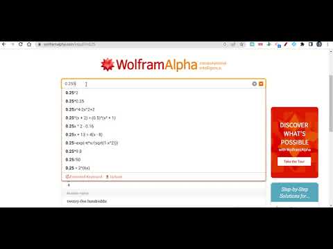 Converting To A Fraction Using Wolfram Alpha Tutorial Video