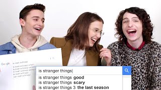 Millie Bobby Brown, Finn Wolfhard &amp; Noah Schnapp Answer the Web&#39;s Most Searched Questions | WIRED