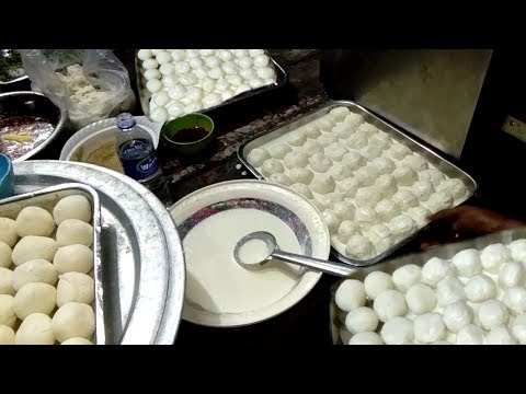 Making Yammi Baked Rosgulla | Indian Street Food | Bengali Sweet Food Preparation Video