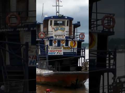 Balsa que Liga Iquitos à Islandia pelos Rios Amazonas e Javari: Ferry M/F Lucho na Amazônia Peruana: