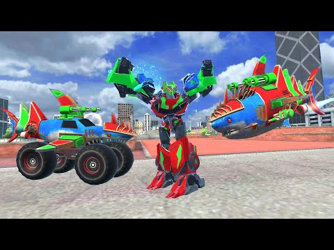 Robot Shark Attack: Transform Robot Shark Games android gameplay