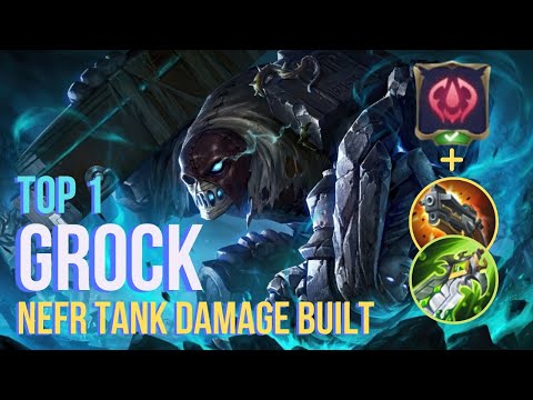 NEW NERF GROCK GAMEPLAY - FULL DAMAGE BUILT 2022 - MOBILE LEGENDS GAMEPLAY