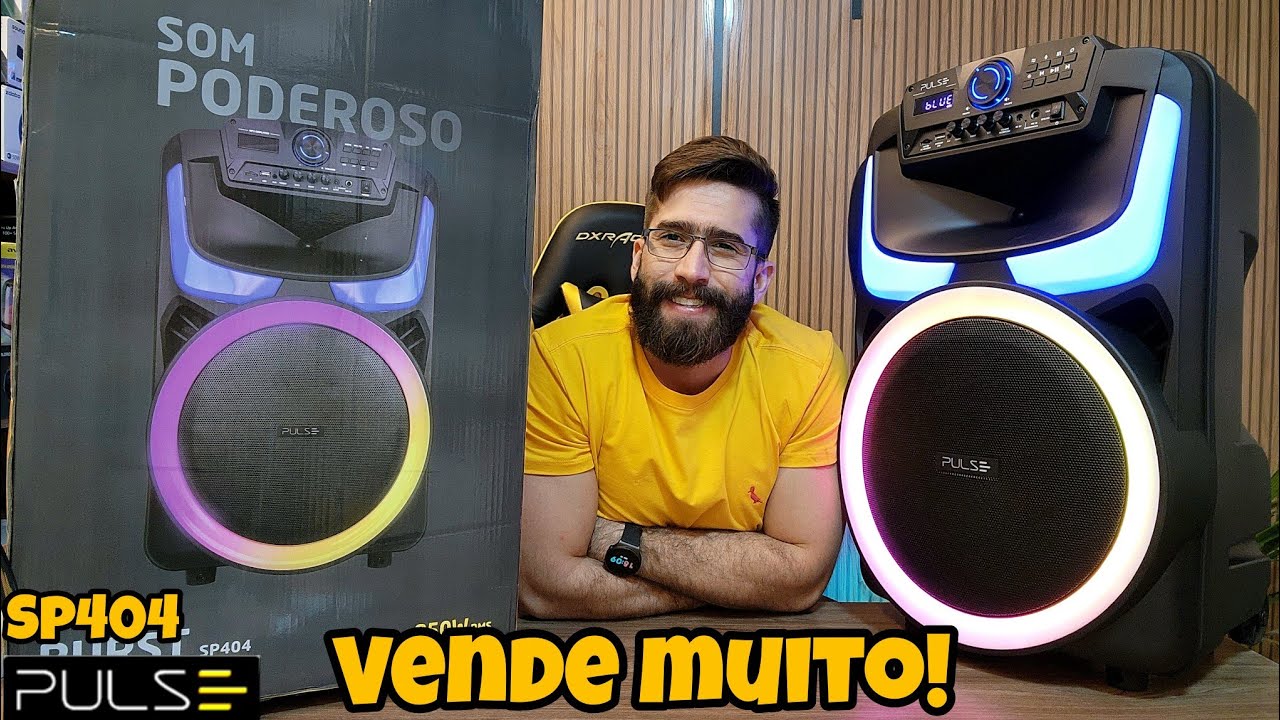 Caixa de som AMPLIFICADA PULSE BURST SP404: É Boa? Vale a Pena? (Unboxing/Análise)