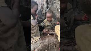 Hadzabe Survival Food: Intestines, Turtle & Pigeon