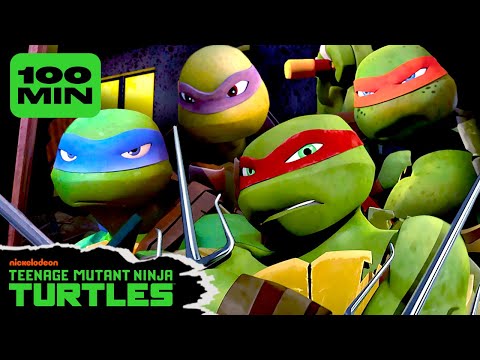 Turtles Being Ninjas for 100 MINUTES Straight! 🥷 | TMNT