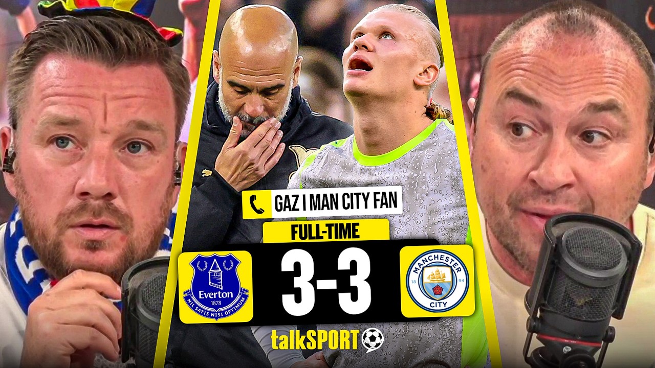 "IT'S OVER!" Man City fan claims they've BOTTLED the Title after DRAWING 3-3 to Everton!