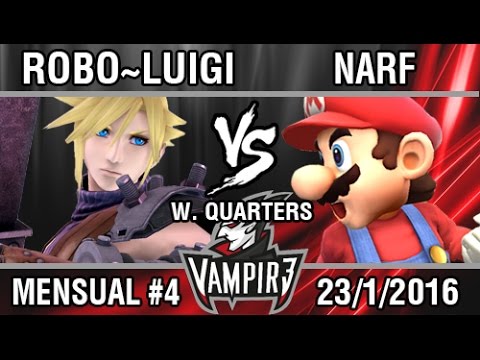 [Vampir3 Mensual #4] Robo~Luigi (Cloud) vs Narf (Mario, DK) SSB4 Winners Quarters