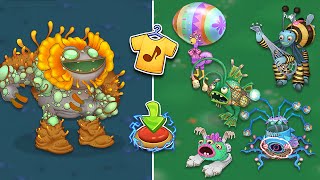 Rare Dermit & NEW Eggstravaganza Costumes - Animations & Powering Up (My Singing Monsters)