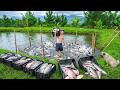 Self Sufficient Farm Life Daily Cooking Harvest Fish After One Year Of Raising Them For Market