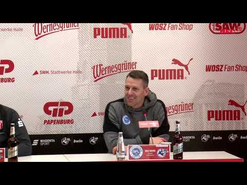 24. Spieltag: Hallescher FC - VfL Sportfreunde Lotte | Pressekonferenz nach dem Spiel