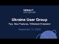 Ukraine Tableau User Group September 14 2022